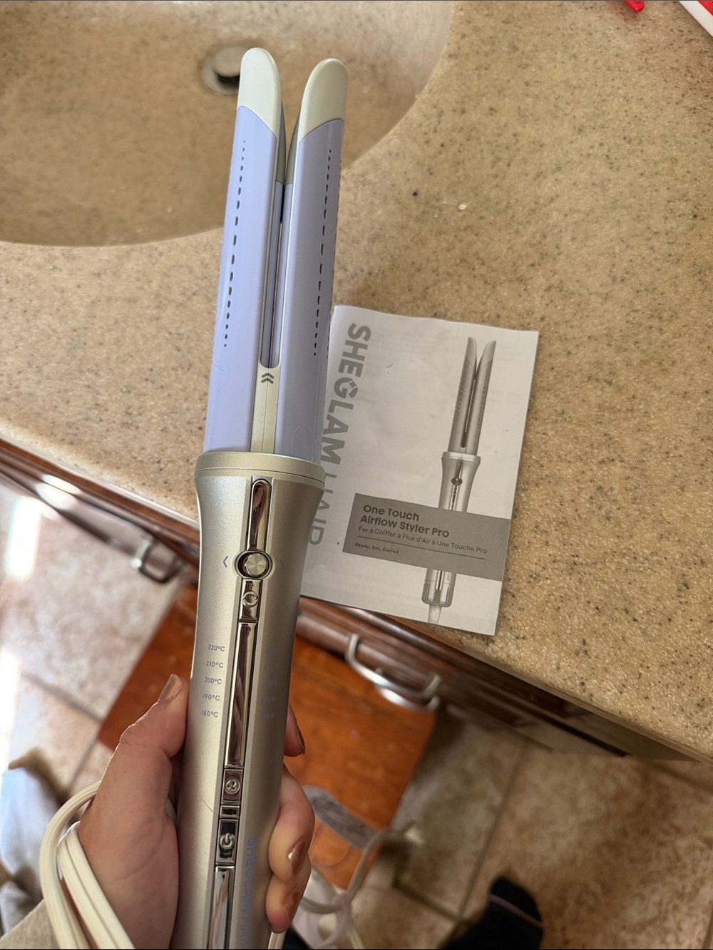 glam Lilac and Silver One-Touch Airflow Styler